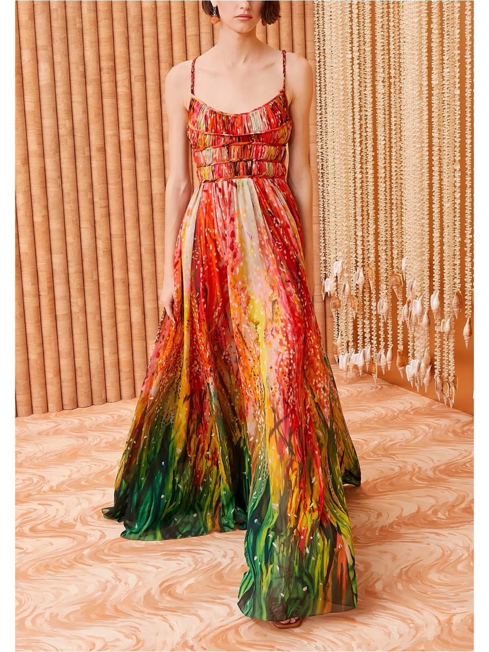 NWOT Ulla Johnson Maxi Silk Sleeveless Pleated Rosie Gown - Picture 3 of 8